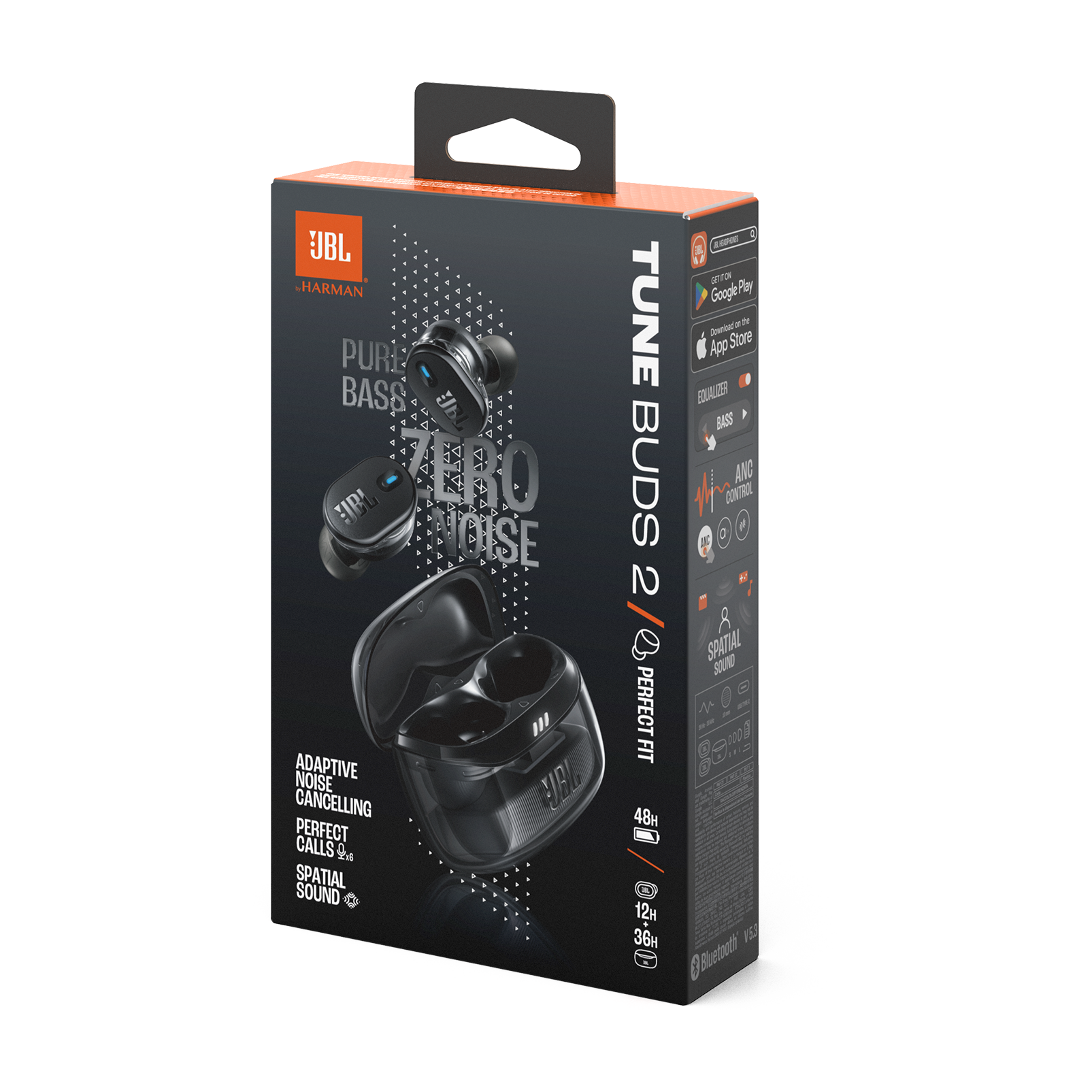 JBL Tune Buds 2 Ghost Edition - Ghost Black - True Wireless Noise Cancelling Earbuds - Detailshot 15